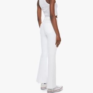 MOTHER White High-Rise Flare Jeans